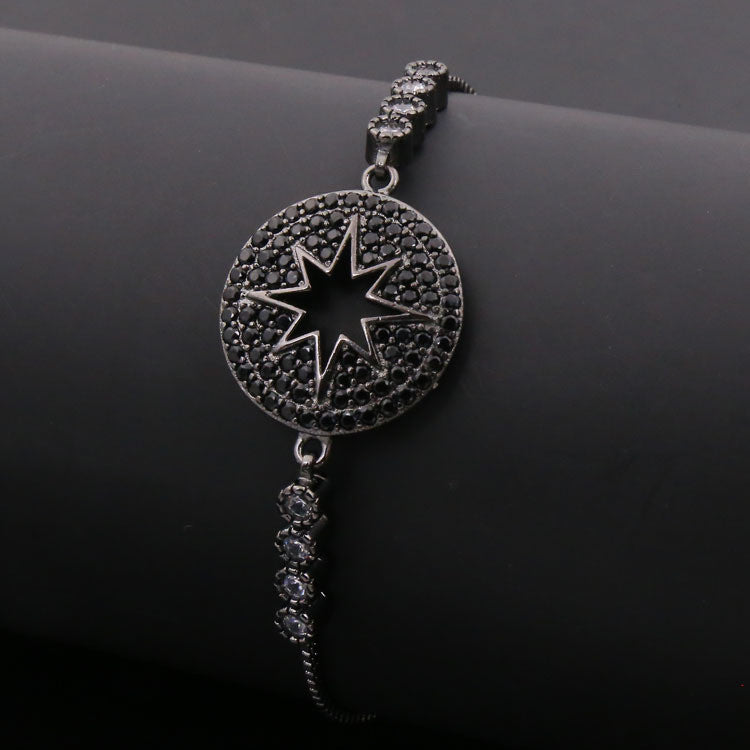 Pulsera Ajustable de CIRCULO con ESTRELLA con zirconia