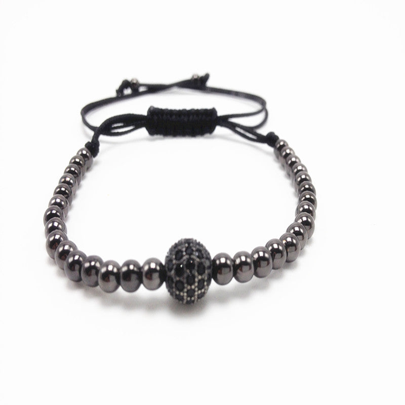 Pulseras AJUSTABLES UNISEX de bolitas de ACERO INOXIDABLE con BOLITA MAS GRANDE