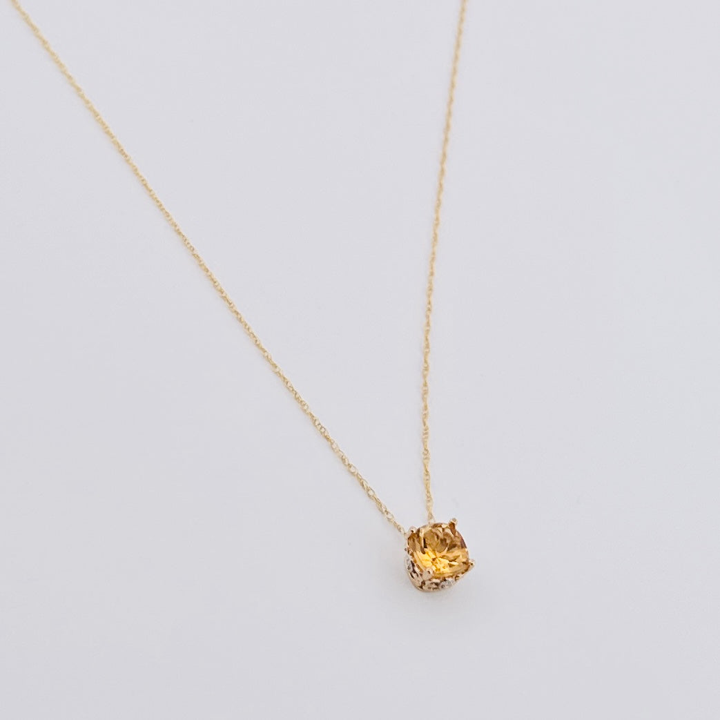 Cadenita de ORO con dije de Citrina