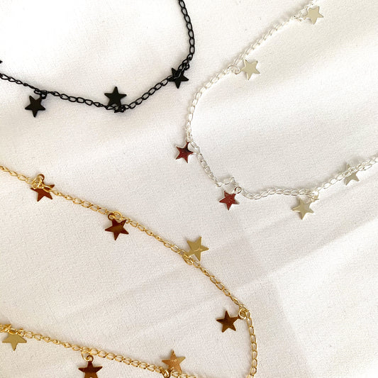 Cadenita CHOKER de ACERO INOX con ESTRELLITAS