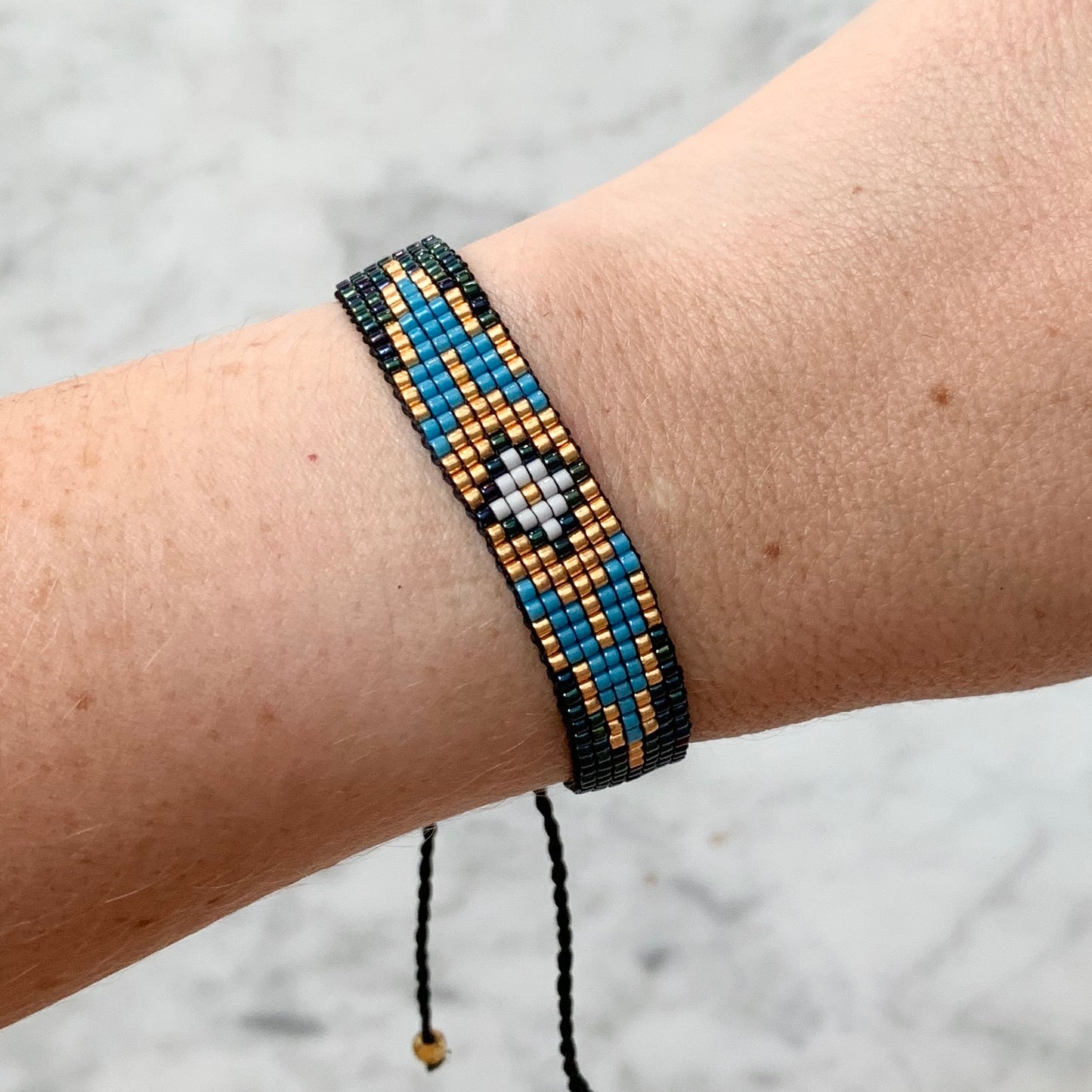 Pulsera de chaquiras AZUL MARINO