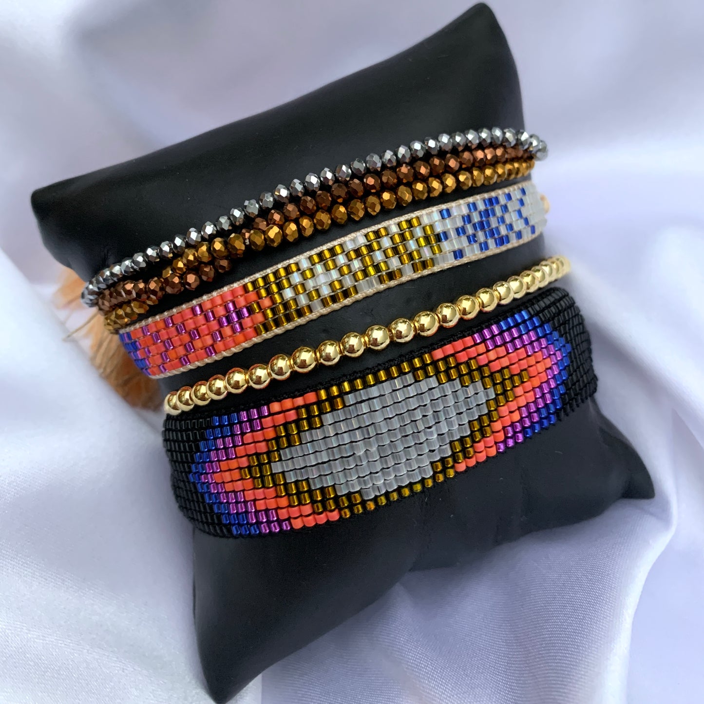 PURPLE/PEACH  bracelet set