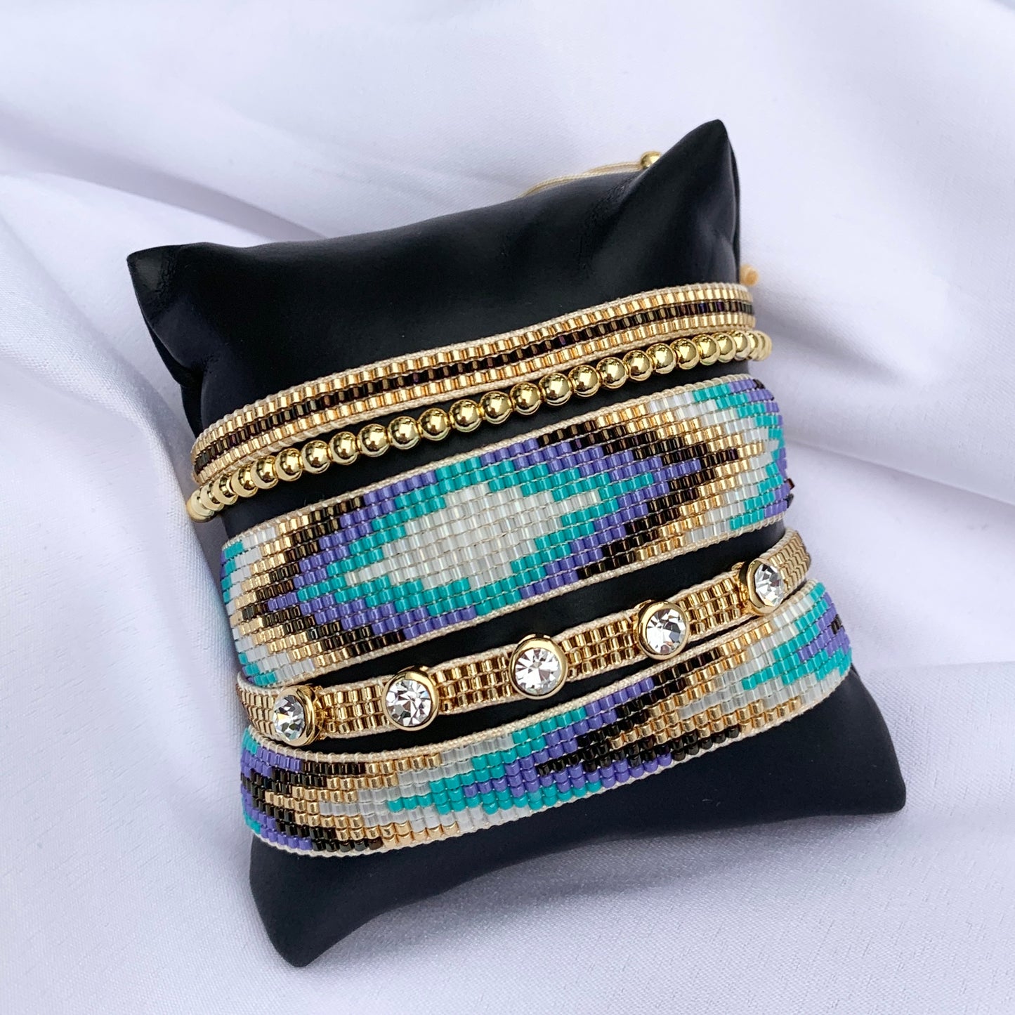 SKY BLUE/GOLDEN bracelet set
