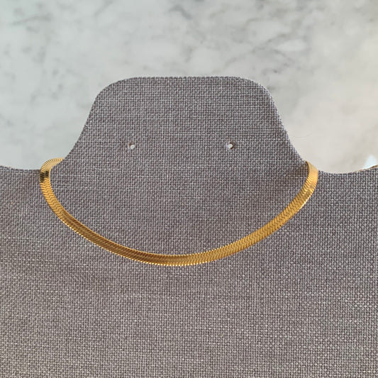 Choker DORADO PLANO de ACERO INOXIDABLE