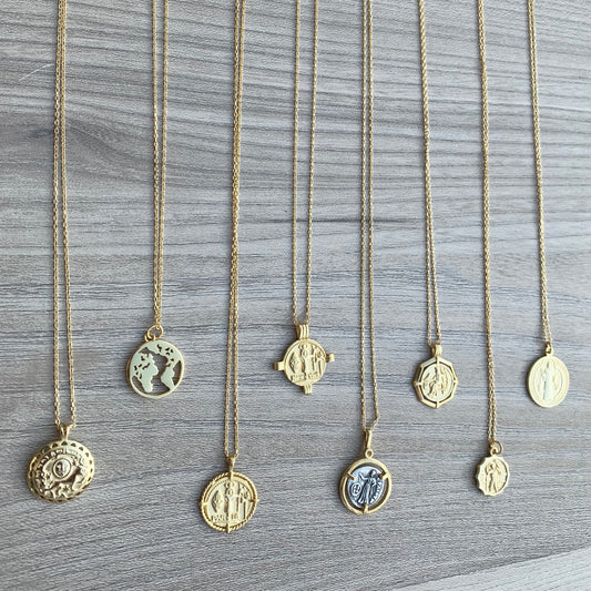 Cadenitas de PLATA con dijes tipo MONEDAS