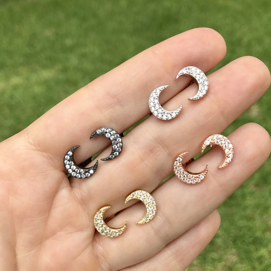 Arete de plata de LUNA con ZIRCONIAS