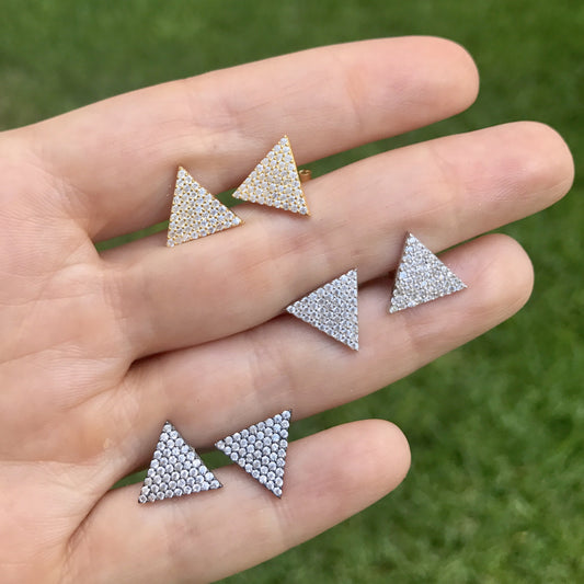 Arete (Broquel) de plata de TRIANGULO
