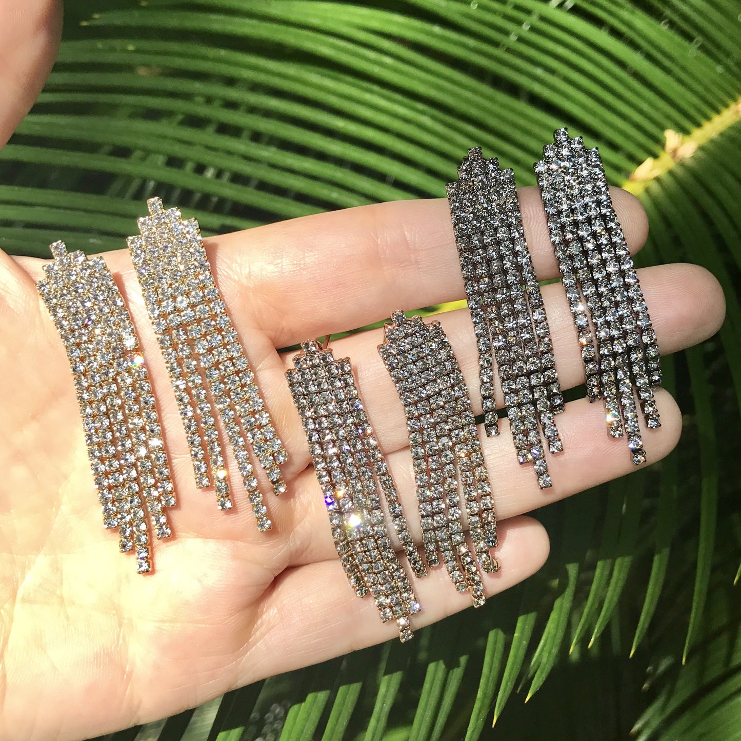 Aretes TASSEL de RODIO con ZIRCONIAS
