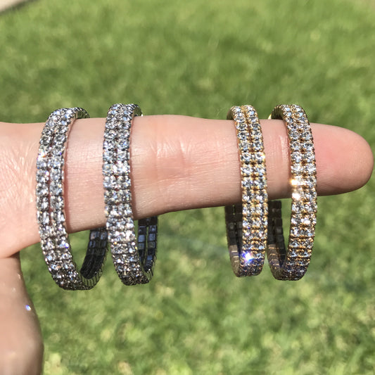 Arracadas de RODIO con ZIRCONIAS
