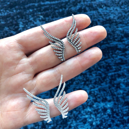 Arete de plata .925 de ALAS con ZIRCONIAS