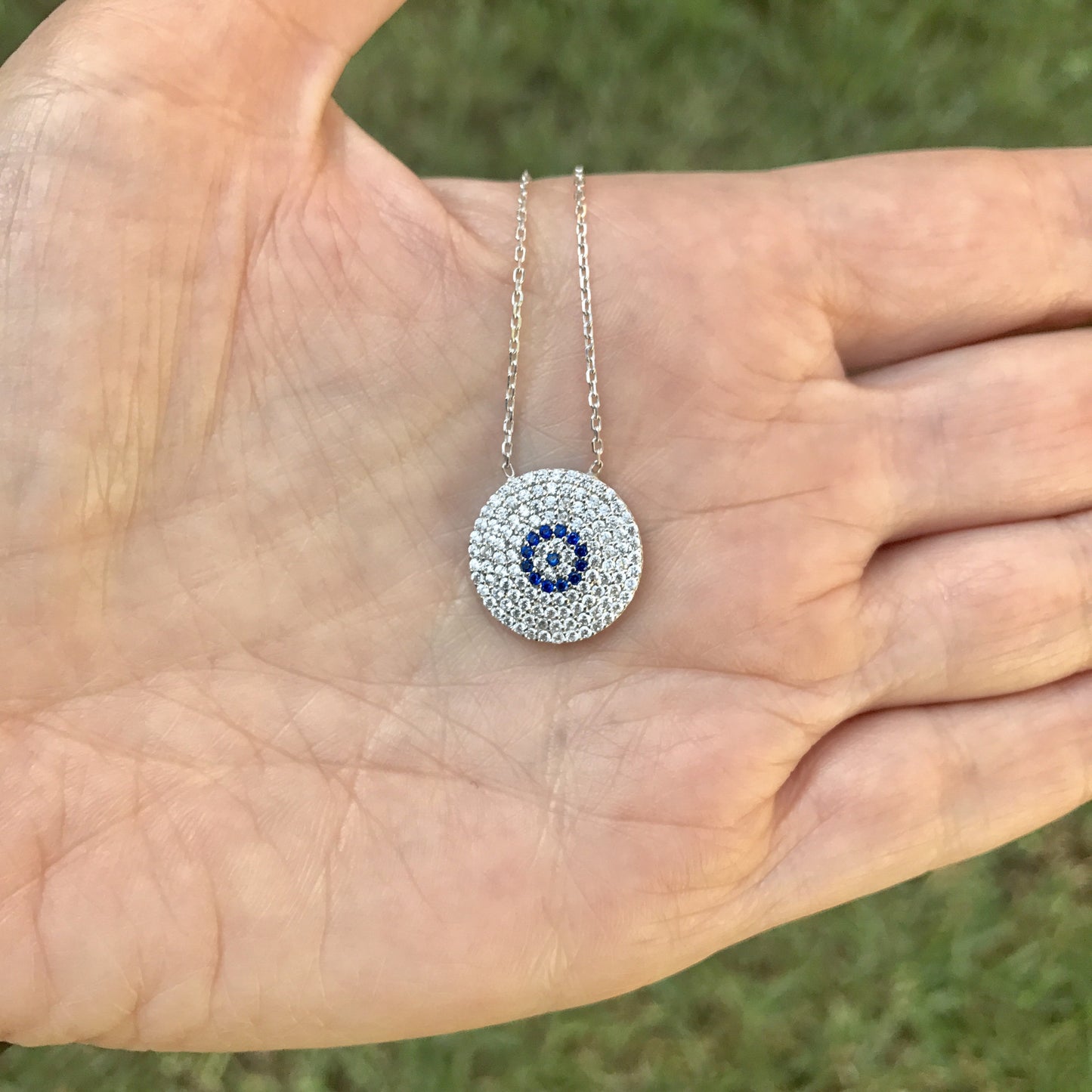 Cadenita de plata .925 con circulo con OJO