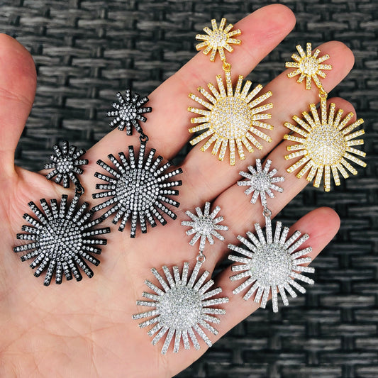 Arete de doble ESTRELLA con ZIRCONIAS