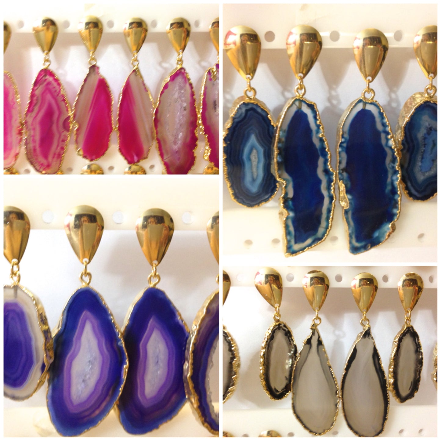 Aretes con PIEDRA AGATA