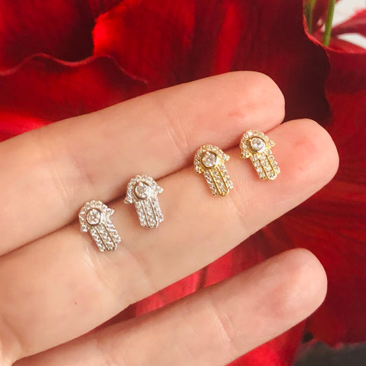 Aretes de PLATA de MANITA cubiertos con ZIRCONIAS