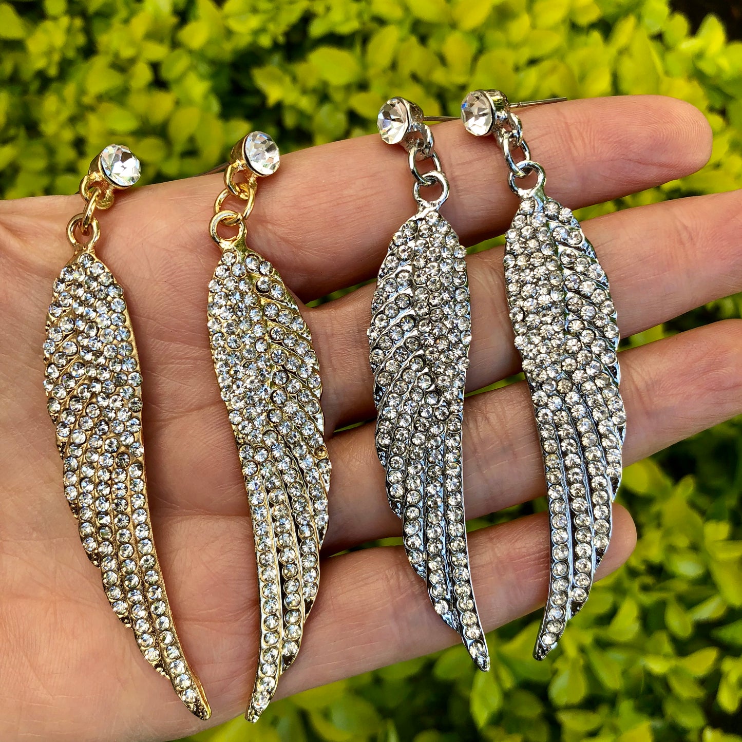 Aretes de ALAS con CRISTALES