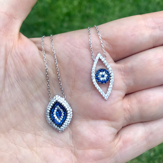 Cadenita de plata .925 con OVALO VERTICAL con OJO