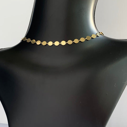 Cadenita de PLATA con baño de ORO con CIRCULITOS