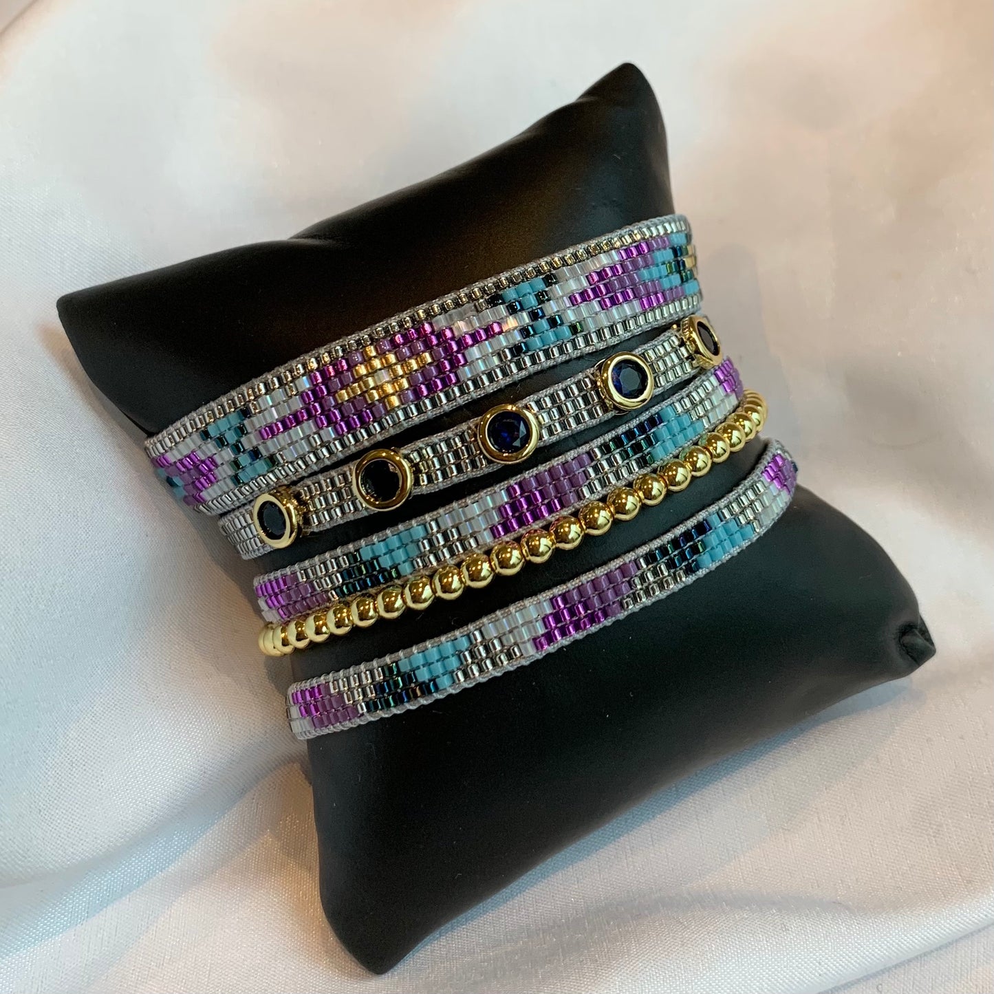 SILVER/PURPLE Bracelet set