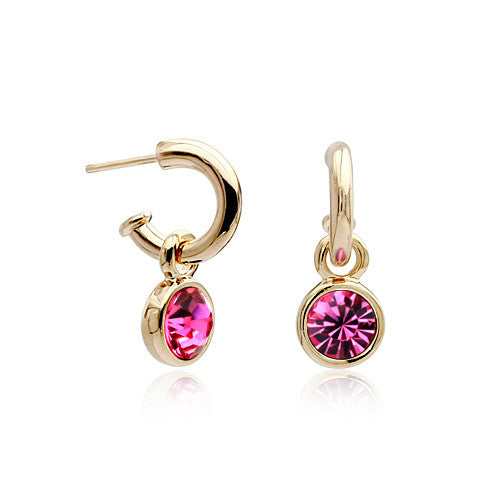 Arete DORADO con cristal SWAROVSKI Colgante